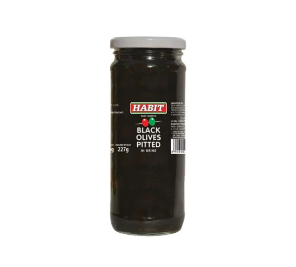 Habit Black Pitted Olives 430g